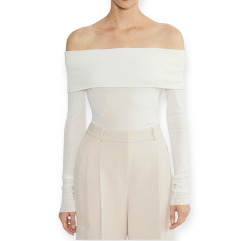 [Aritzia] Off-Shoulder White Top